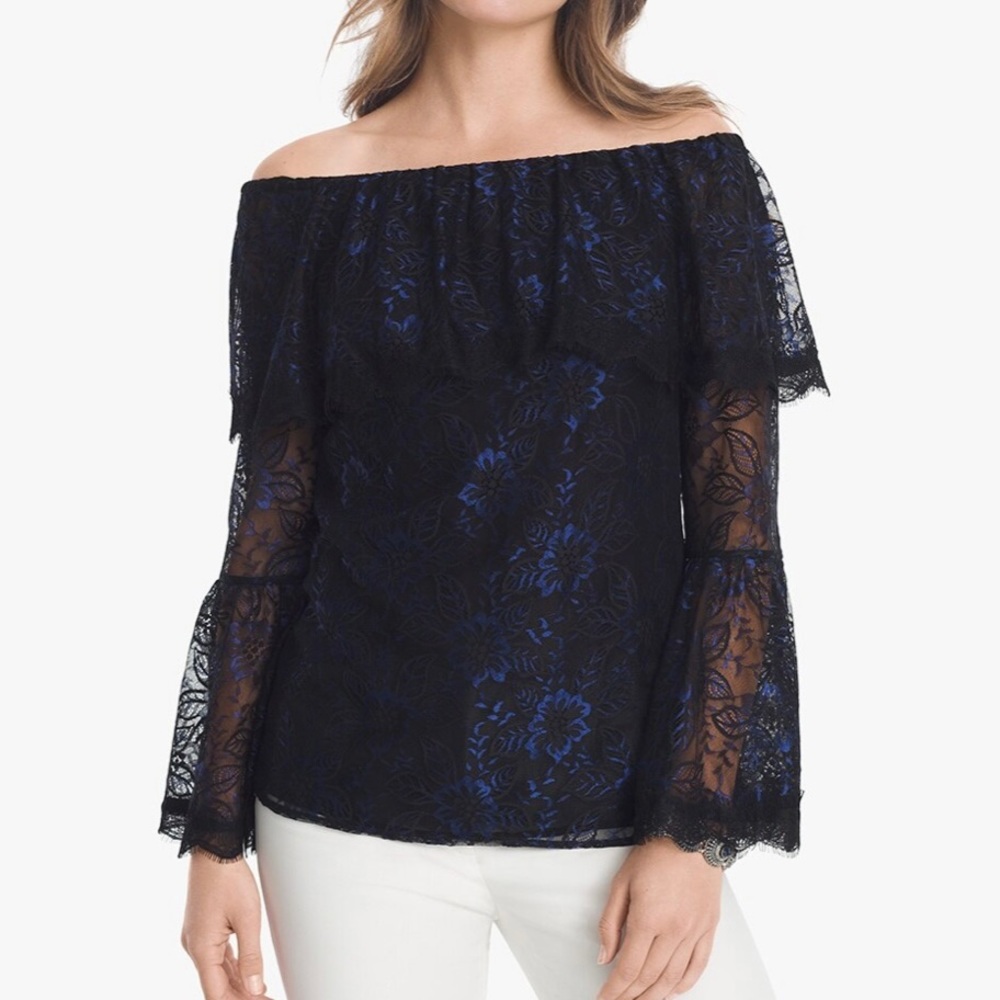 WHBM - OFF-THE-SHOULDER LACE TOP